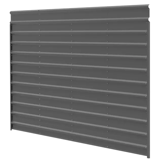 Arrow 20ft. x 9ft. Charcoal One Sided Steel Carport Enclosure