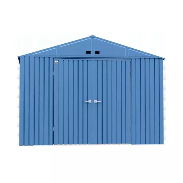 Arrow Elite Steel Storage Shed, 10x12, Blue Grey