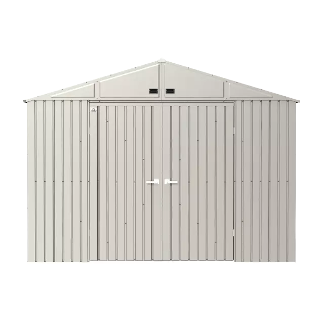 Abri de rangement Arrow Elite en acier, 10 x 12, gris froid