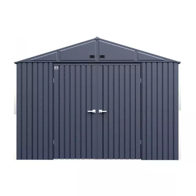 Abri de rangement Arrow Elite en acier, 10 x 14, anthracite