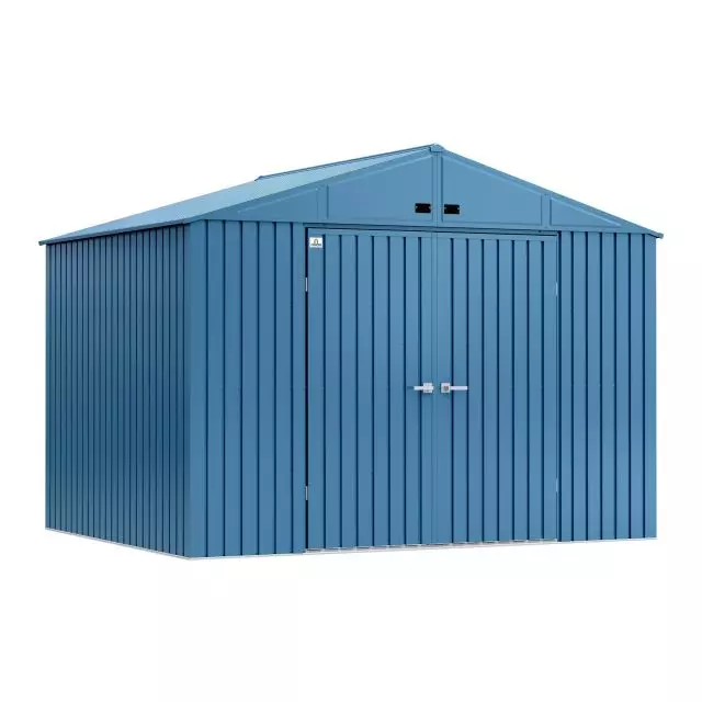 Abri de rangement en acier Arrow Elite, 10 x 8 pi gris bleu