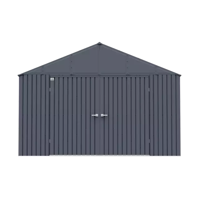 Abri de rangement Arrow Elite en acier, 12 x 12, anthracite