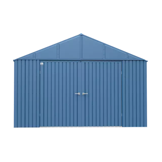 Abri de rangement Arrow Elite en acier, 12 x 12, bleu gris