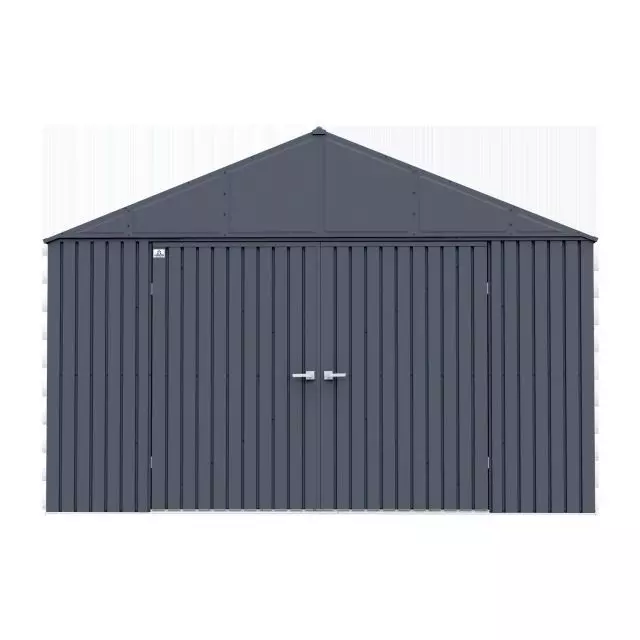 Abri de rangement Arrow Elite en acier, 12 x 14, anthracite