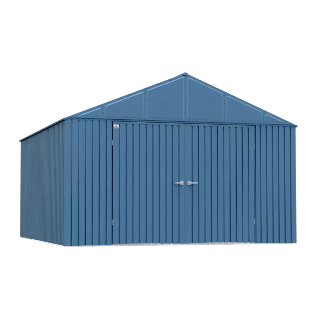 Abri de rangement Arrow Elite en acier, 12 x 14, bleu gris