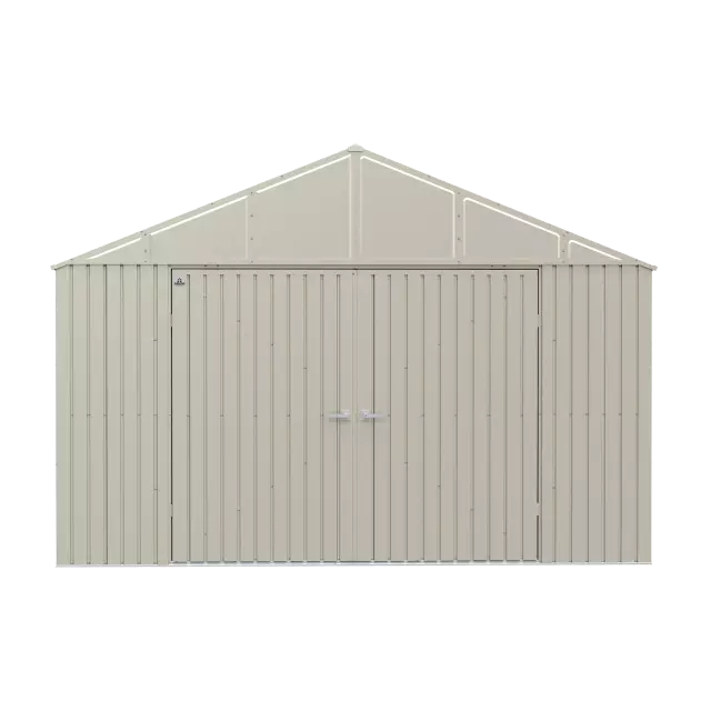 Abri de rangement Arrow Elite en acier, 12 x 16, gris froid