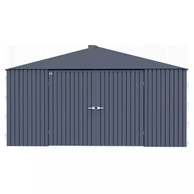 Abri de rangement Arrow Elite en acier, 14 x 14, anthracite