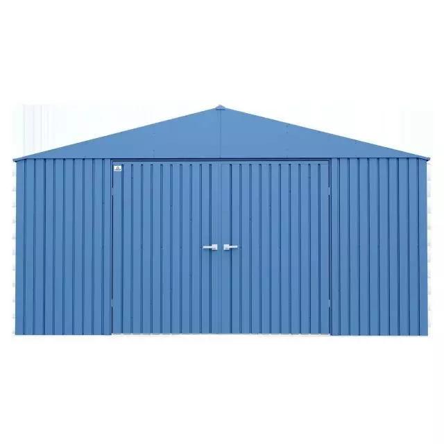 Abri de rangement Arrow Elite en acier, 14 x 14, bleu gris
