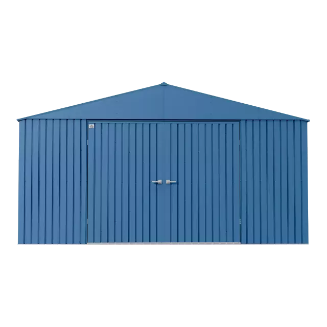 Abri de rangement Arrow Elite en acier, 14 x 16, bleu gris