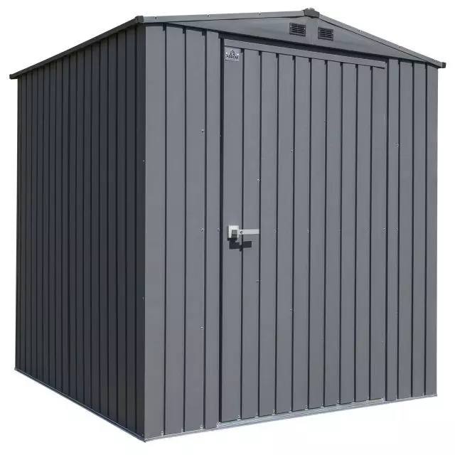 Abri de rangement en acier Arrow Elite, 6 x 6 pi anthracite