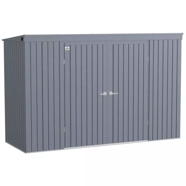 Abri de rangement Arrow Elite en acier, 10 x 4, anthracite