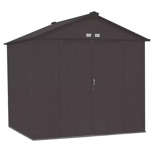 Remise EZEE Shed en acier galvanisé 8 x 7 pi, pignon haut, charbon