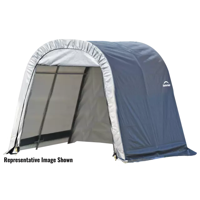 ShelterLogic ShelterCoat 10 x 8 ft. Wind and Snow Rated Garage Round Gray STD