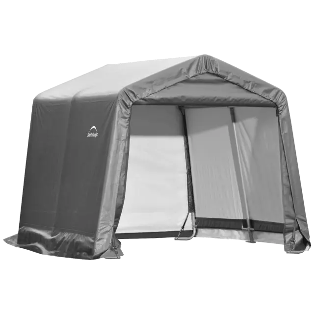 Shed-in-a-Box 10 x 10 x 8 ft Peak Gray — alternate product view