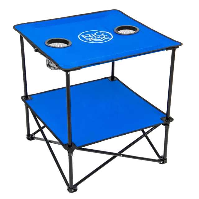 Table de plage pliante compacte carrée 22"