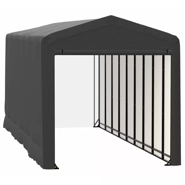 Garage résistant au vent et à la neige ShelterTube, 14 x 40 x 16, gris