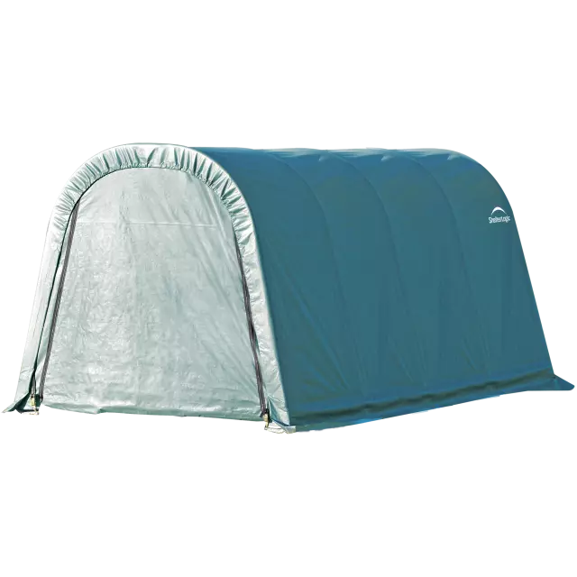 ShelterLogic ShelterCoat 8 x 16 ft. Wind and Snow Rated Garage Round Green STD