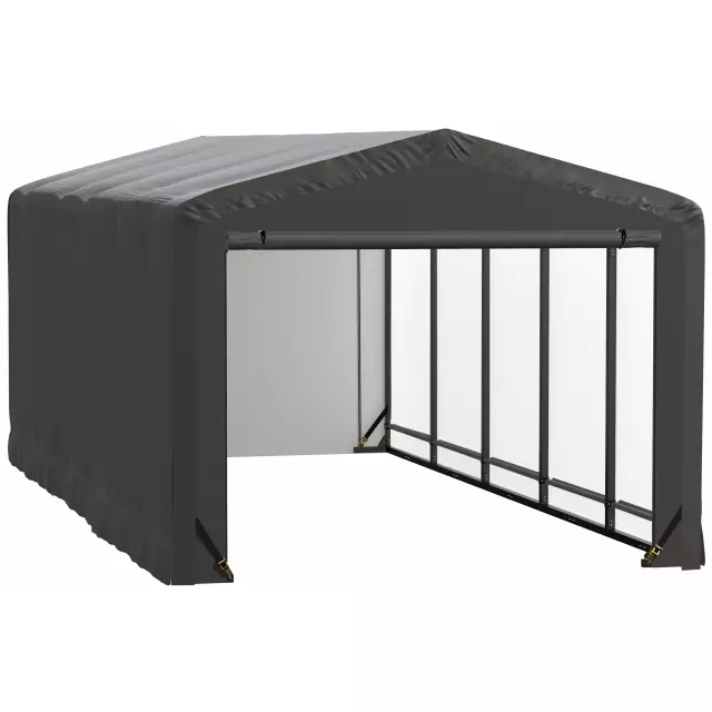 Garage résistant au vent et à la neige ShelterTube, 10 x 23 x 8, gris