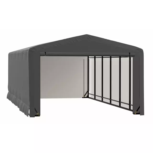 Garage résistant au vent et à la neige ShelterTube, 12 x 23 x 8, gris