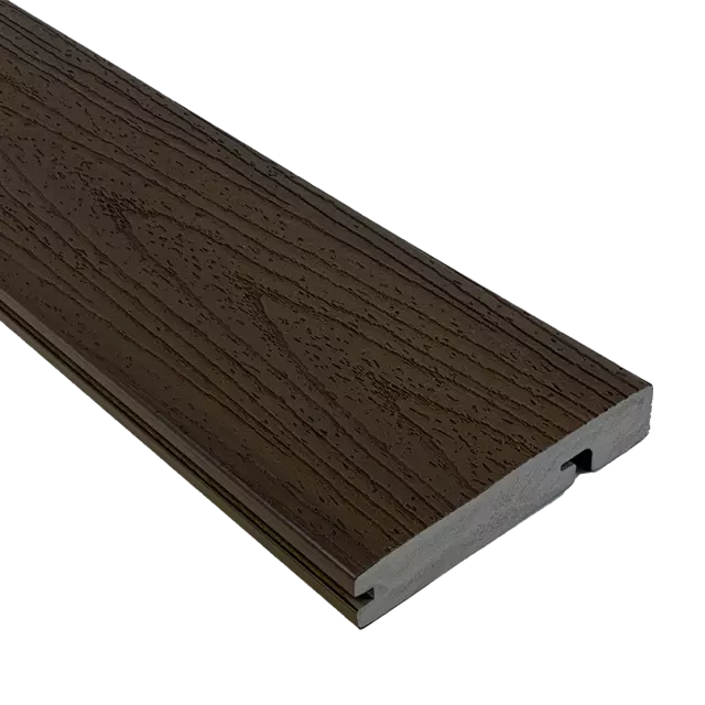 IPATIO PRIME 12ft Chocolate Foamed PVC Stair Nosing Board — main product image