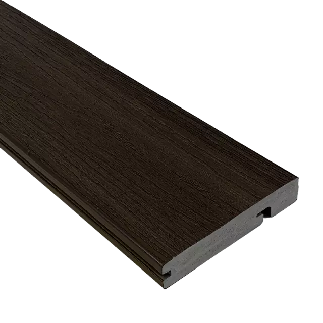 IPATIO PRIME 12ft Espresso Foamed PVC Stair Nosing Board — main product image