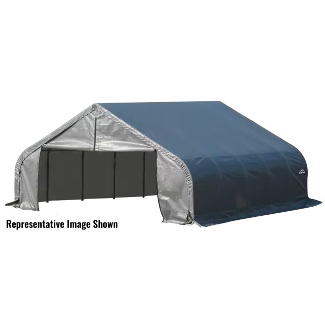 Garage à pignon ShelterCoat 22 x 20 pi, gris, hauteur 11 pi