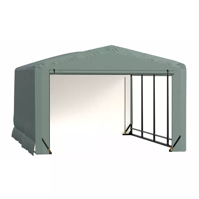 Garage résistant au vent et à la neige ShelterTube, 12 x 18 x 8, vert