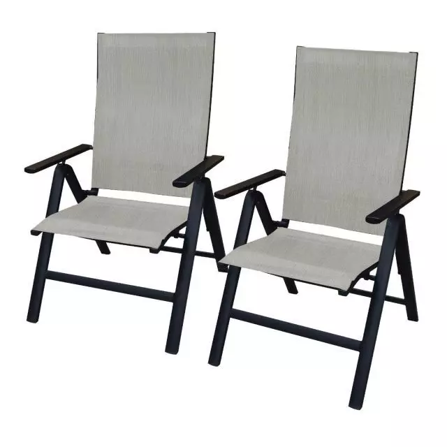 Emma-chaise pliante et inclinable de luxe à haut dossier (2 pièces) - Corriveau