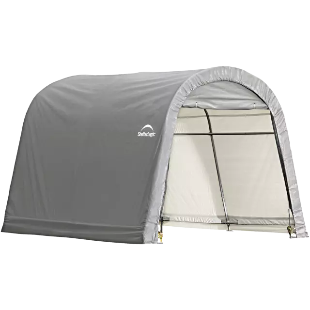 Shed-in-a-Box 10 x 10 x 8 pi à toit arrondi, gris