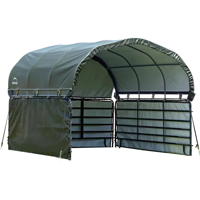 Enclosure Kit for Corral Shelter 12 x 12 ft. Green (Corral Shelter & Panels NOT Included)