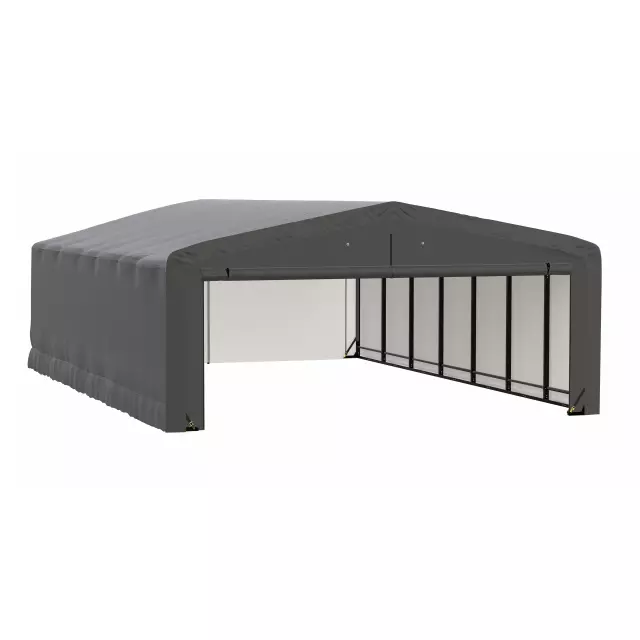 Garage résistant au vent et à la neige ShelterTube, 20 x 32 x 10, gris