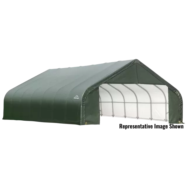 Garage à pignon ShelterCoat 28 x 20 pi, vert, hauteur 20 pi