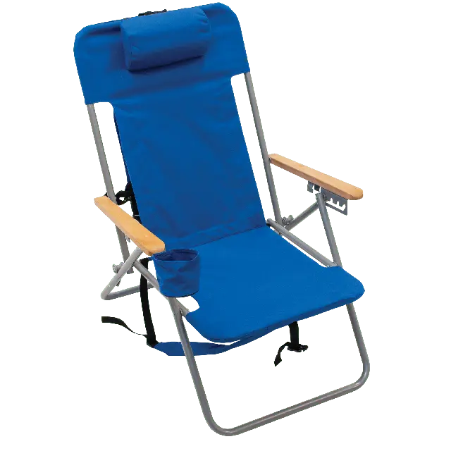 RIO Beach Original Steel Backpack Beach Chair with Pillow, Blue