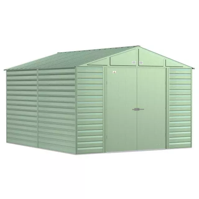 Abri de rangement en acier Arrow Select, 10 x 12 pi, vert sauge