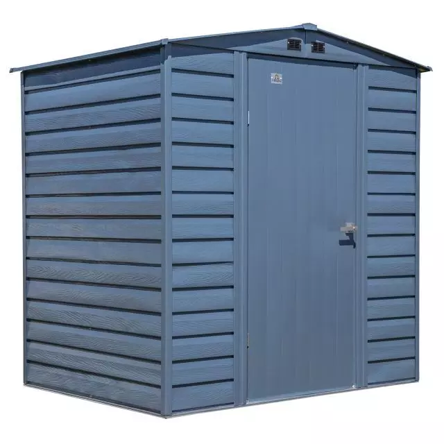 Abri de rangement en acier Arrow Select, 6 x 5 pi, gris bleu