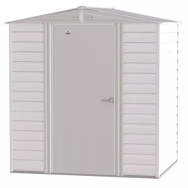 Abri de rangement en acier Arrow Select, 6 x 5 pi, gris pâle