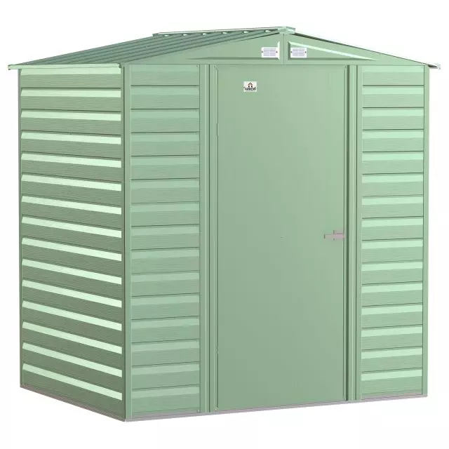 Abri de rangement en acier Arrow Select, 6 x 5 pi, vert sauge