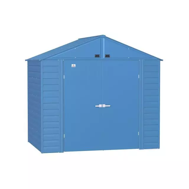 Abri de rangement en acier Arrow Select, 8 x 6 pi, gris bleu