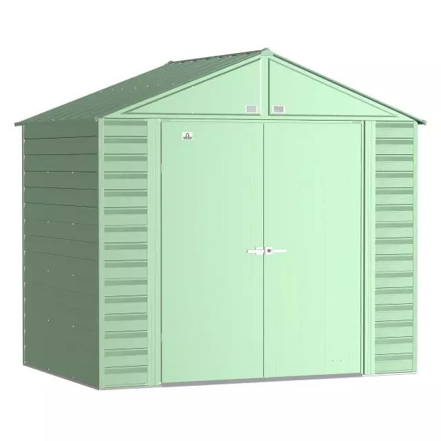 Abri de rangement en acier Arrow Select, 8 x 6 pi, vert sauge