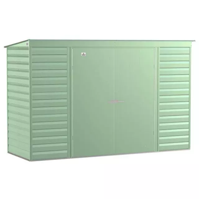 Arrow Select Steel Storage Shed, 10x4, Sage Green