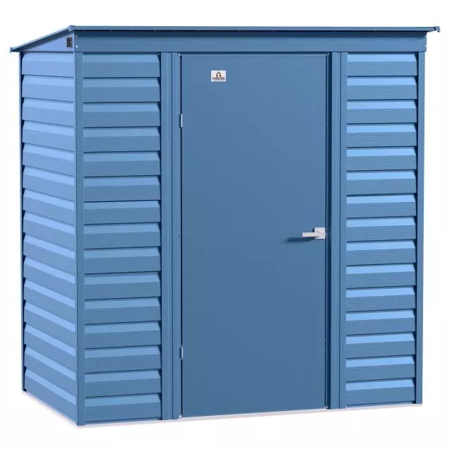 Arrow Select Steel Storage Shed, 6x4, Blue Grey