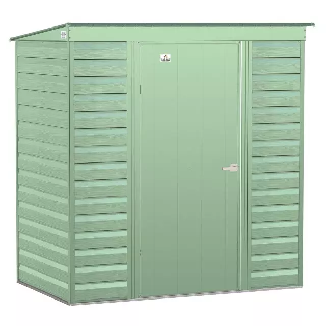Abri de rangement en acier Arrow Select, 6 x 4 pi, vert sauge