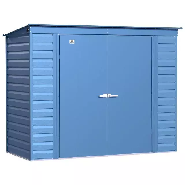 Abri de rangement en acier Arrow Select, 8 x 4 pi, gris bleu