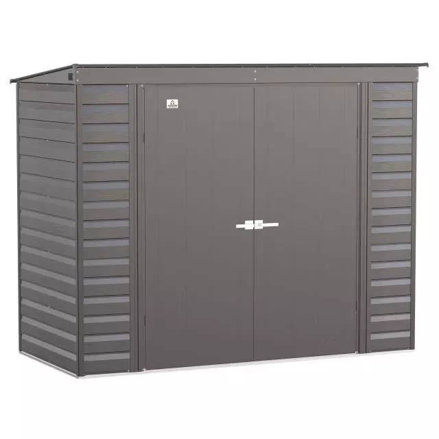 Abri de rangement en acier Arrow Select, 8 x 4 pi, gris charbon