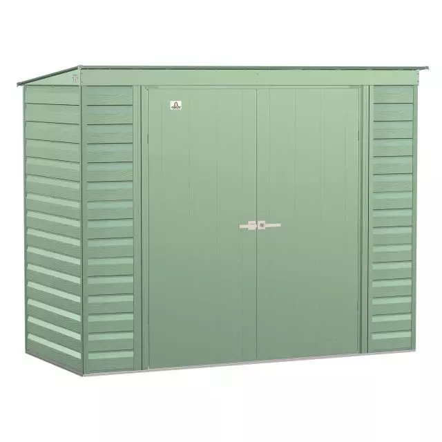 Abri de rangement en acier Arrow Select, 8 x 4 pi, vert sauge