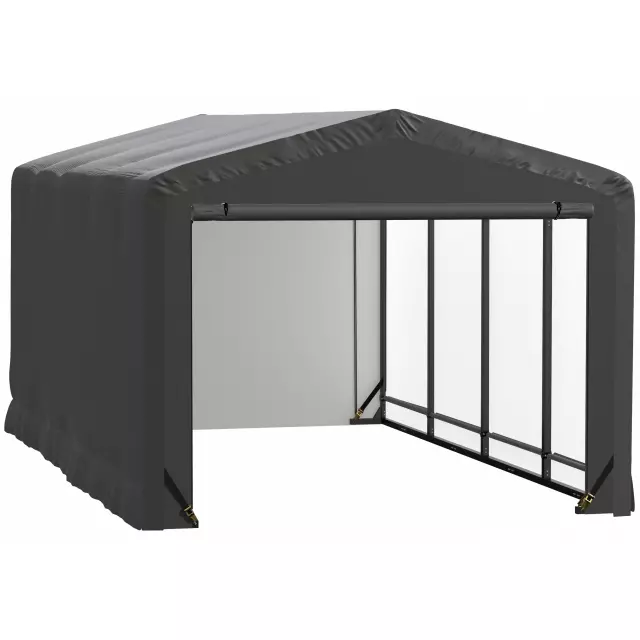 Garage résistant au vent et à la neige ShelterTube, 10 x 18 x 8, gris