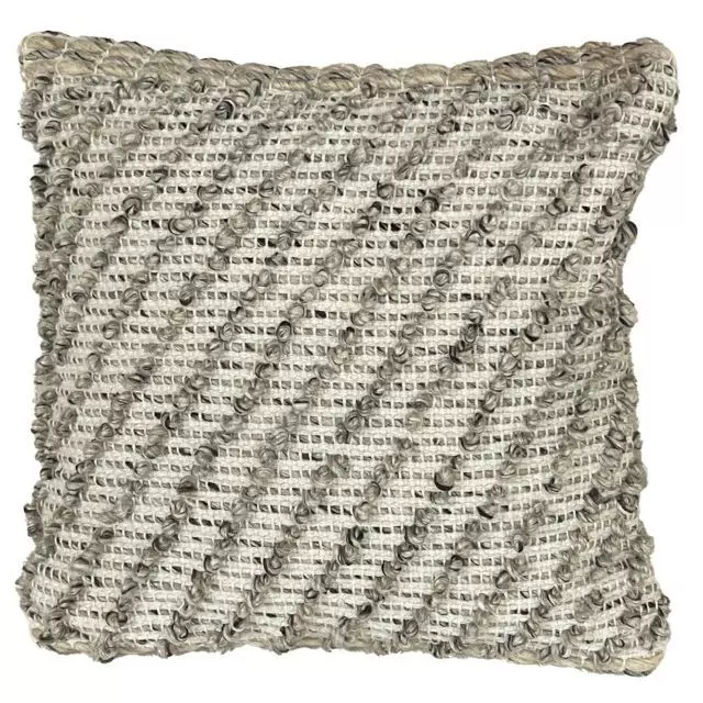 Corriveau Terra textured cushion 18" x 18" - Taupe
