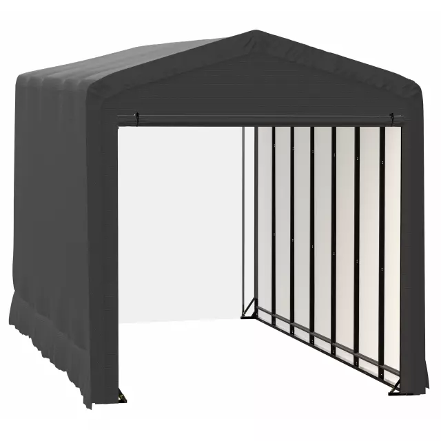 Garage résistant au vent et à la neige ShelterTube, 14 x 32 x 16, gris