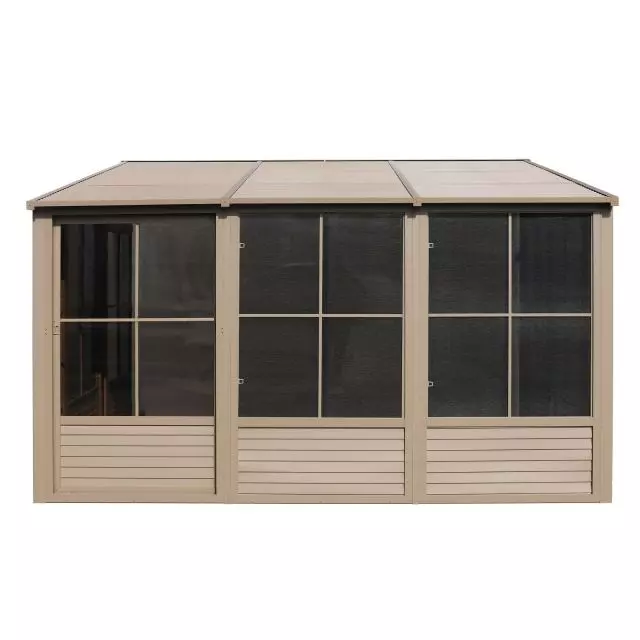 Gazebo Penguin Florence Add-A-Room with Metal Roof 10 Ft. x 16 Ft. in Sand