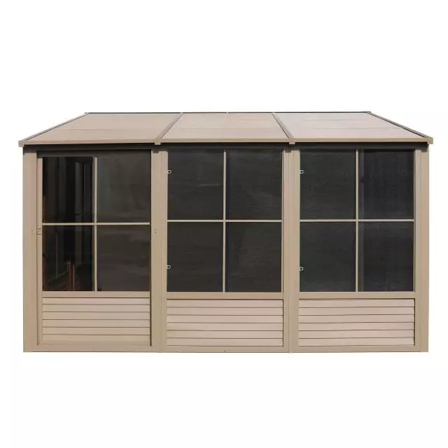 Gazebo Penguin Florence Add-A-Room with Metal Roof 8 Ft. x 12 Ft. in Sand